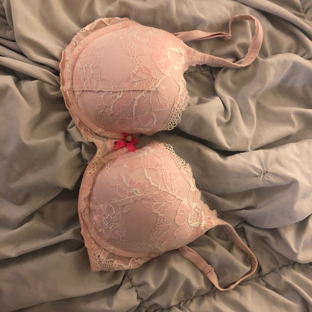 Pink Victoria’s Secret bra.